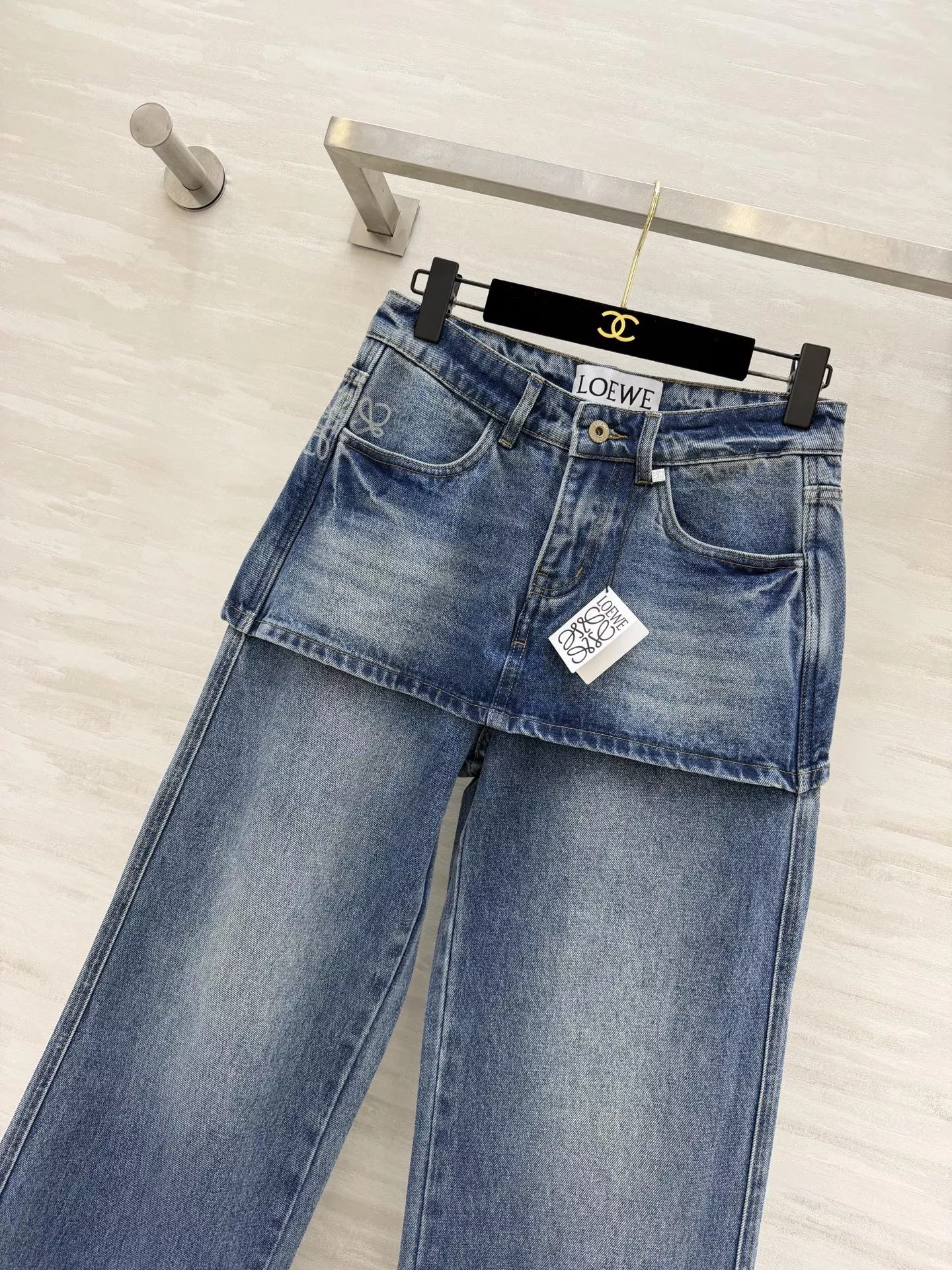 로에베 레이어드 와이드 데님 팬츠 상세 이미지 2