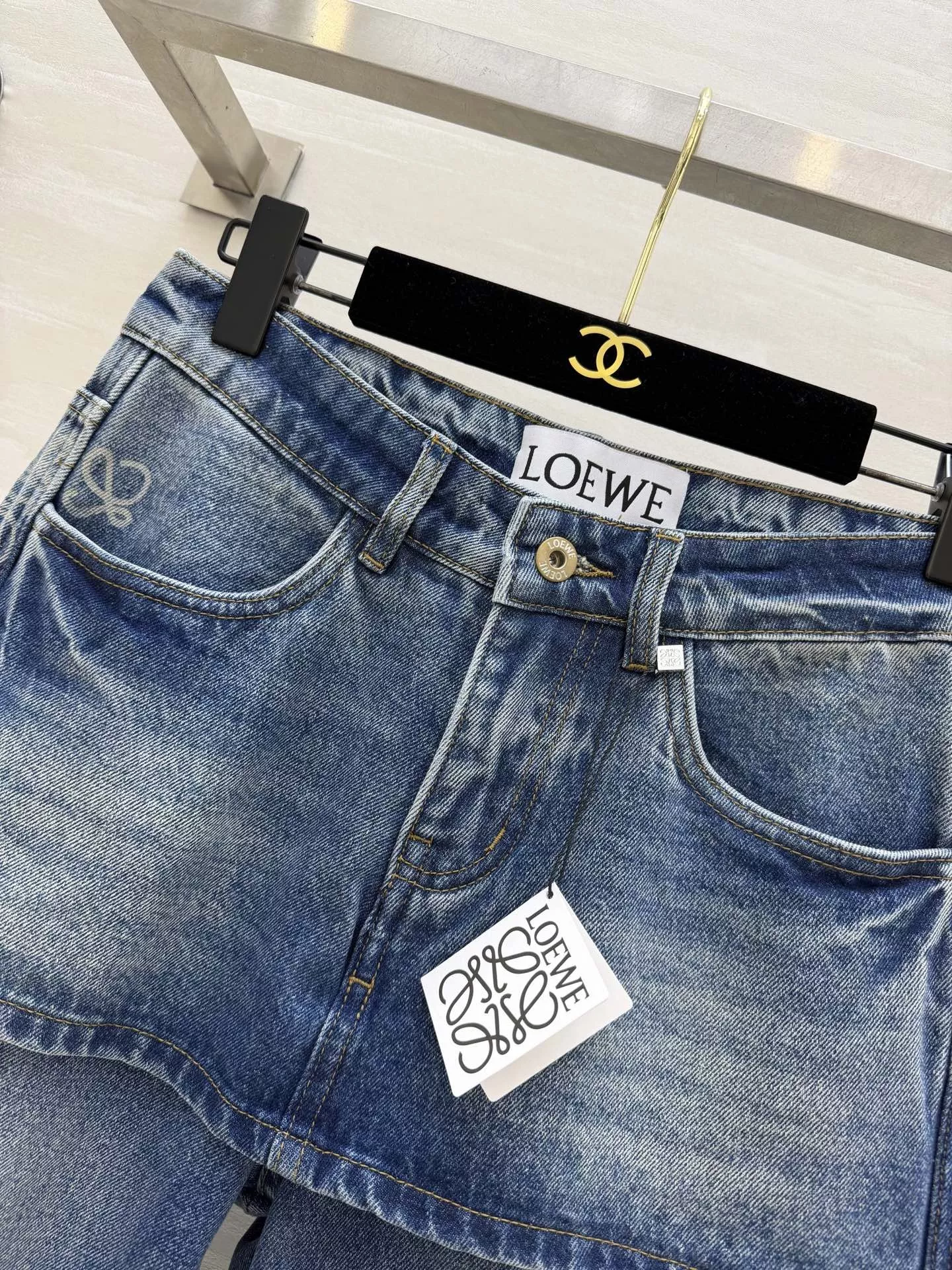 로에베 레이어드 와이드 데님 팬츠 상세 이미지 3