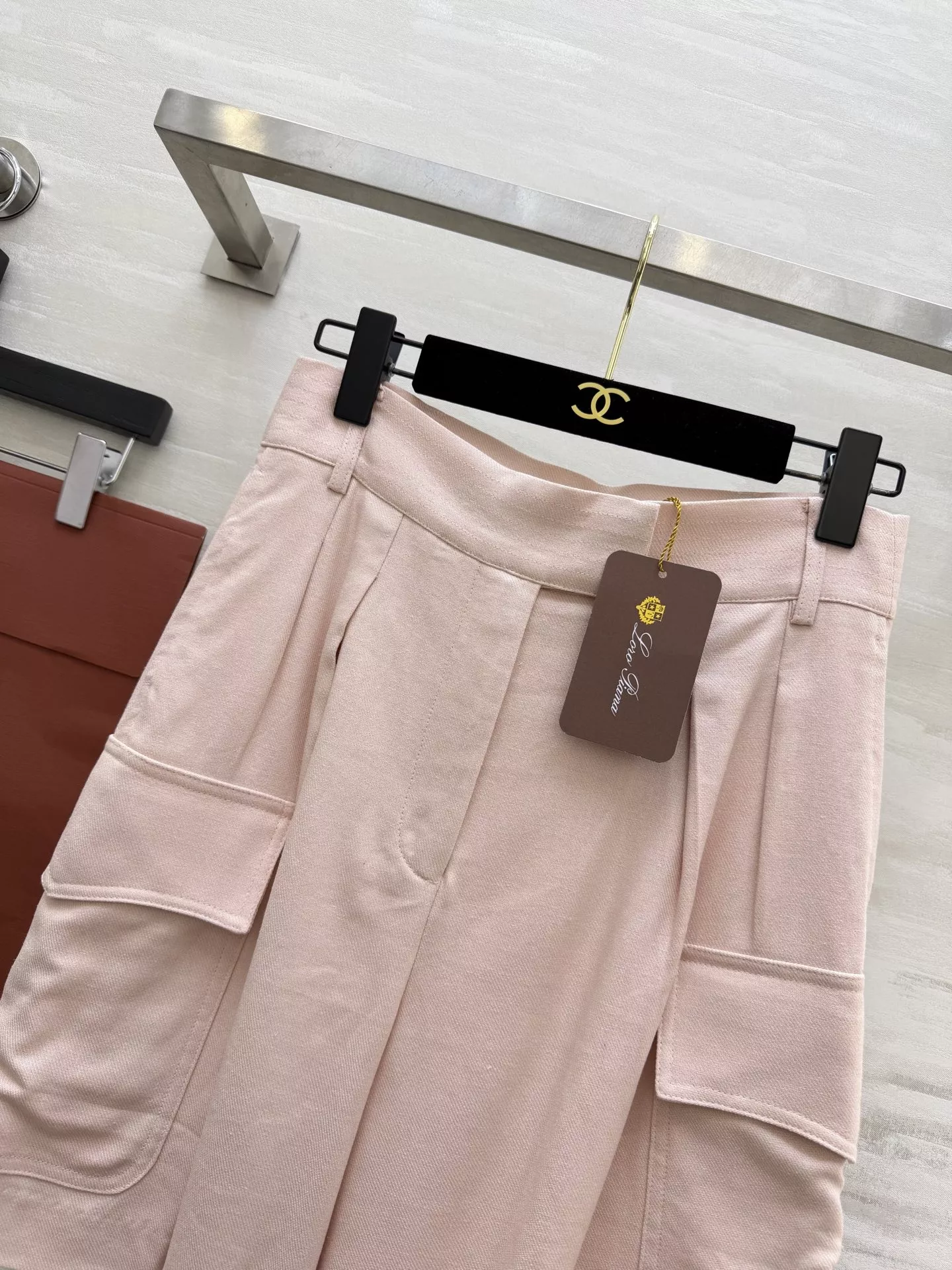 로로피아나 여성 핑크 카고 하프 팬츠 상세 이미지 3
