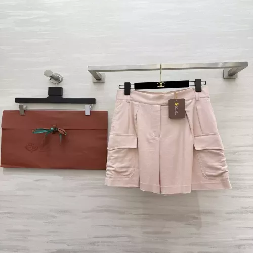 로로피아나 여성 핑크 카고 하프 팬츠