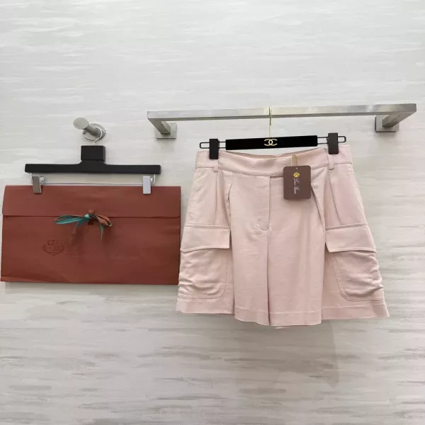 로로피아나 여성 핑크 카고 하프 팬츠
