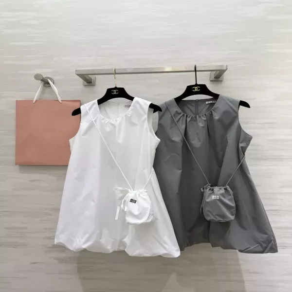 미우미우 미우풍 민소매 벌룬 원피스
