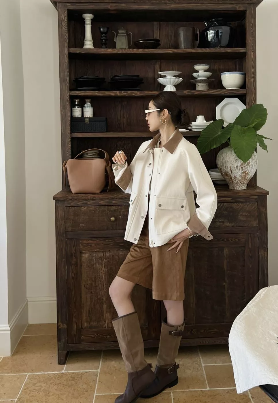 브루넬로쿠치넬리 코듀로이 카라 코튼 워크 재킷 상세 이미지 20