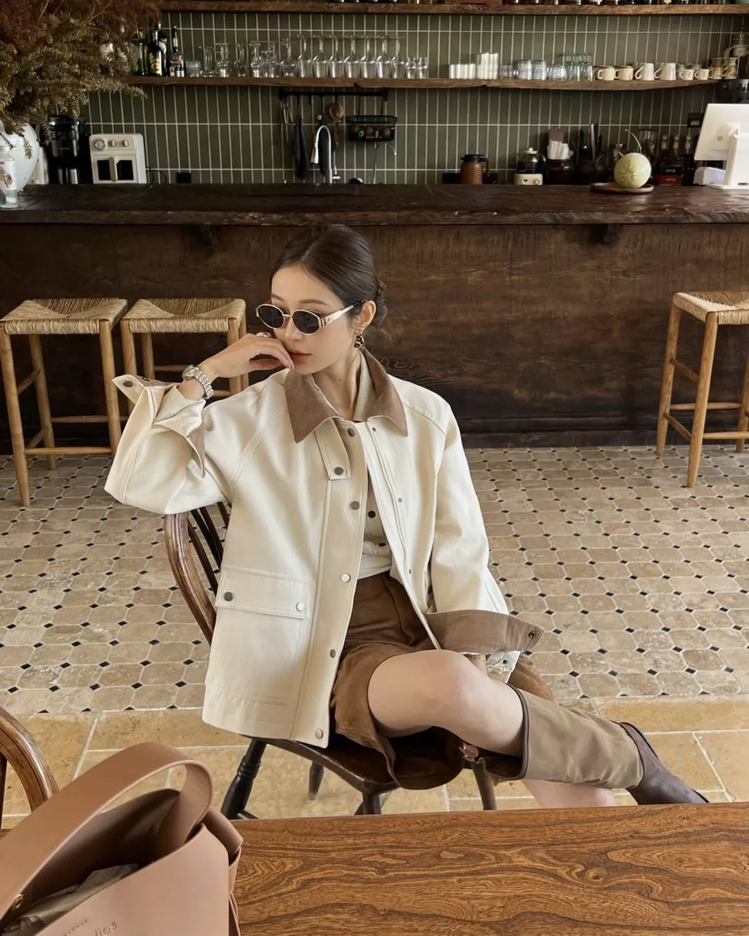 브루넬로쿠치넬리 코듀로이 카라 코튼 워크 재킷 상세 이미지 16