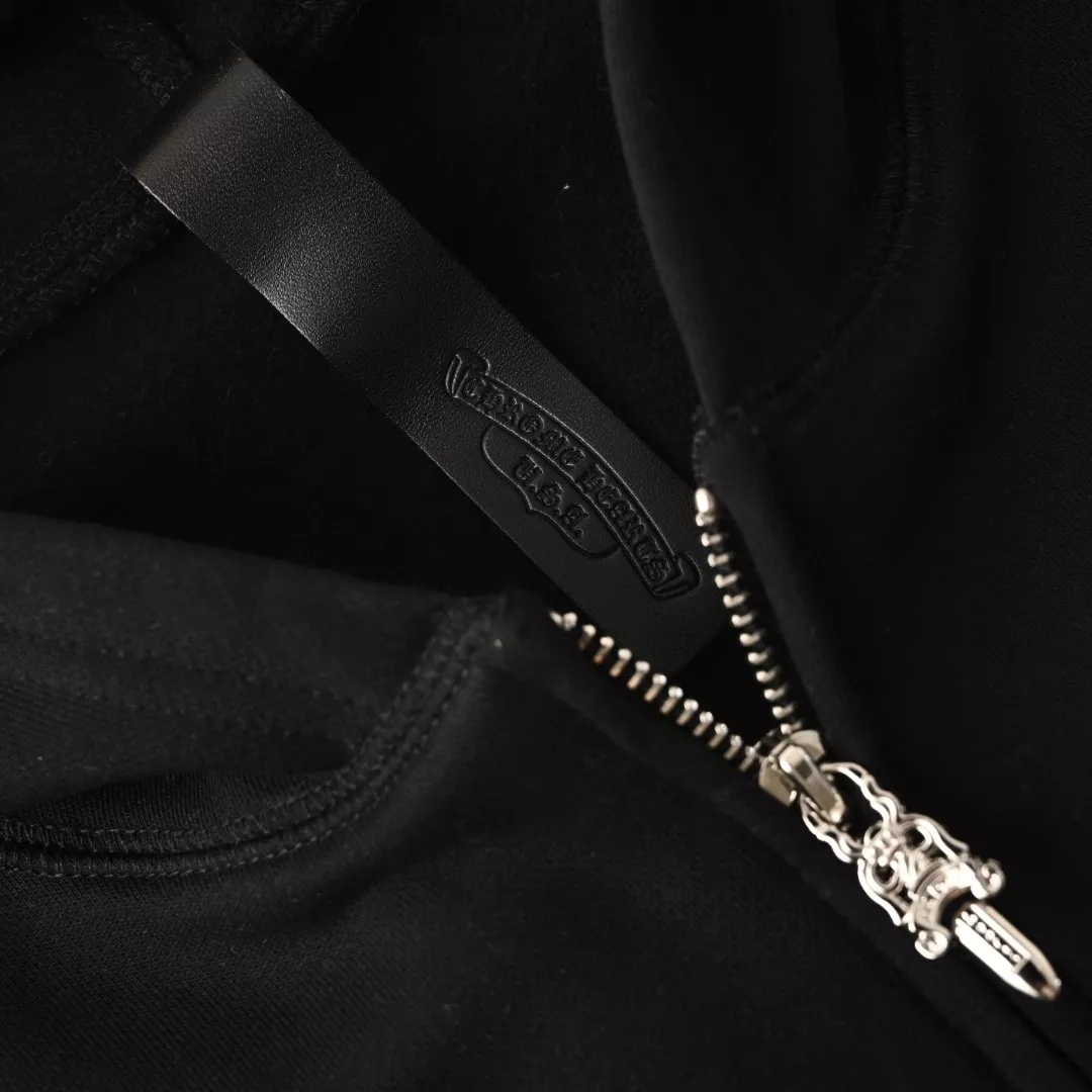 크롬하츠 십자 패치 후드 집업 재킷 상세 이미지 5