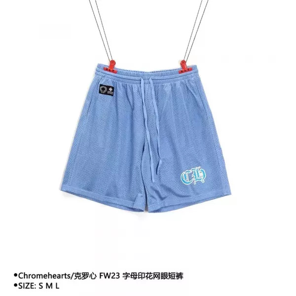 크롬하츠 레터링 프린트 메쉬 쇼츠
