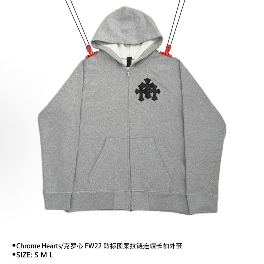 크롬하츠 FW22 패치 로고 집업 후드 아우터