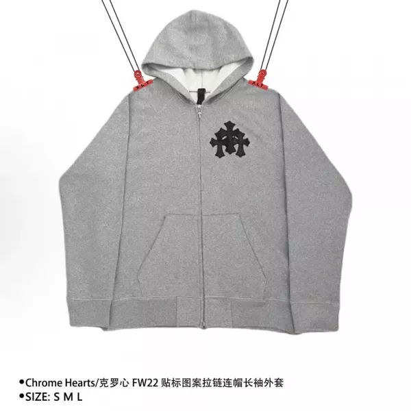 크롬하츠 FW22 패치 로고 집업 후드 아우터