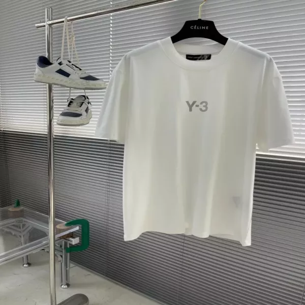 요지야마모토 Y3 로고 반소매 코튼 티셔츠