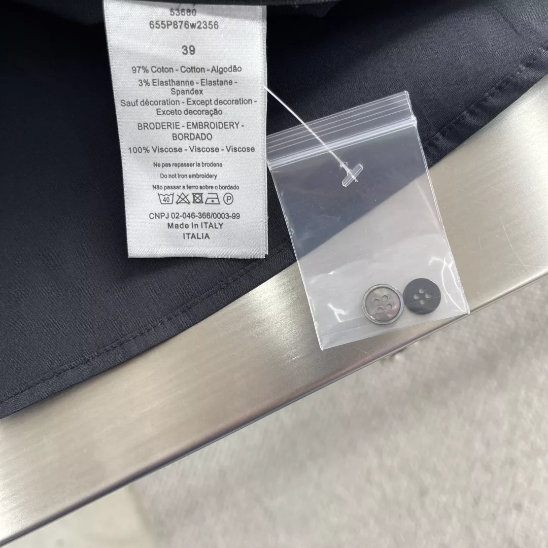 디올 칼라 로고 프린트 포플린 셔츠 상세 이미지 7