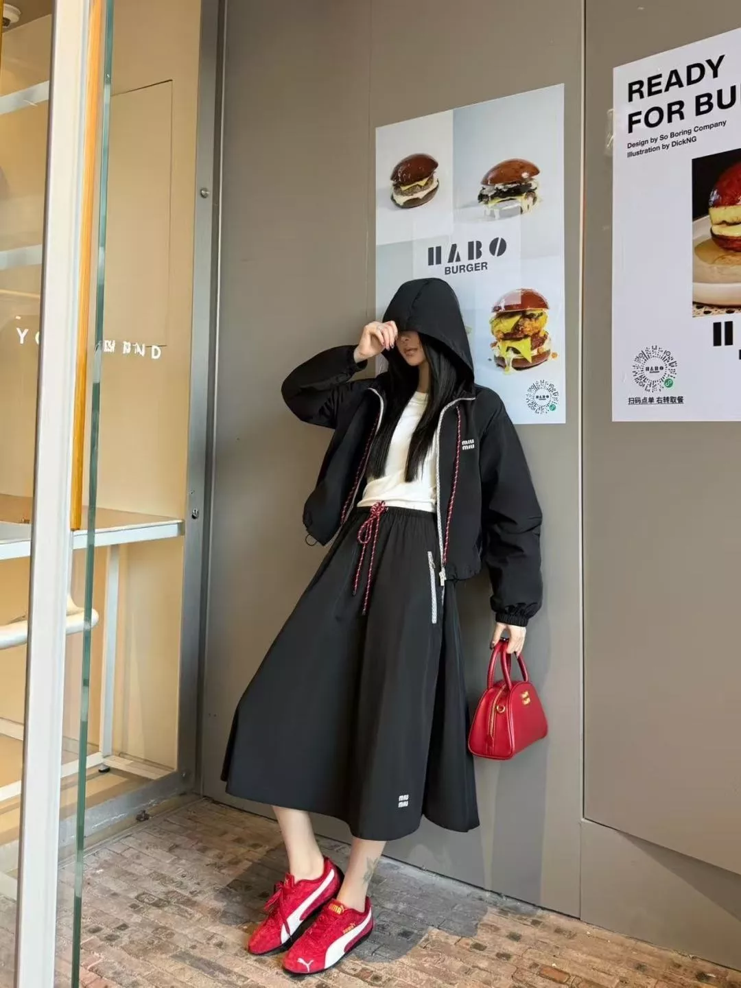 미우미우 나일론 카고 밴딩 스커트 상세 이미지 18