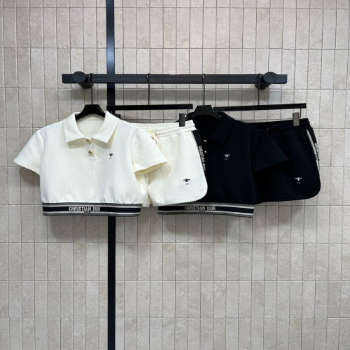 디올 허니비 자수 폴로 반바지 세트