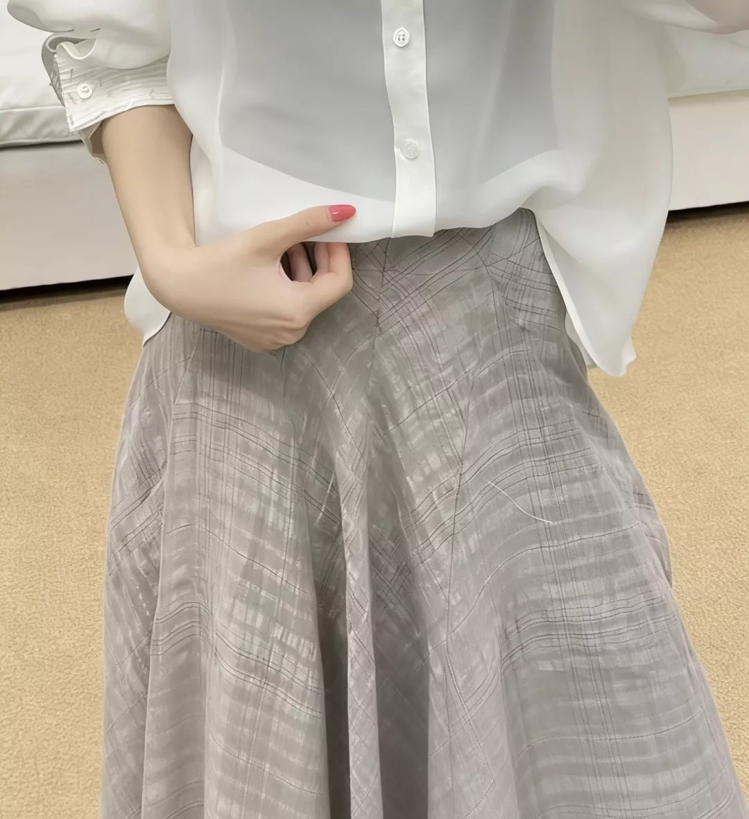 브루넬로쿠치넬리 플레어 린넨 롱 스커트 상세 이미지 12