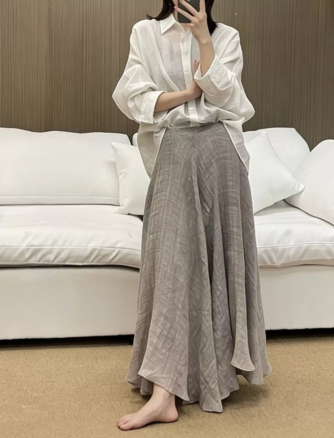 브루넬로쿠치넬리 플레어 린넨 롱 스커트 상세 이미지 11