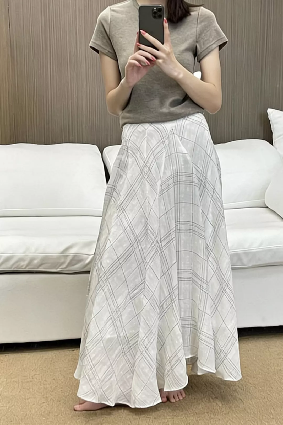 브루넬로쿠치넬리 린넨 플레어 롱 스커트 상세 이미지 13