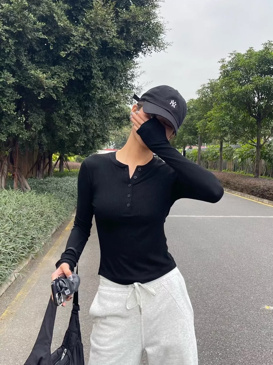 룰루레몬 헨리넥 리브드 슬림핏 티셔츠 상세 이미지 52