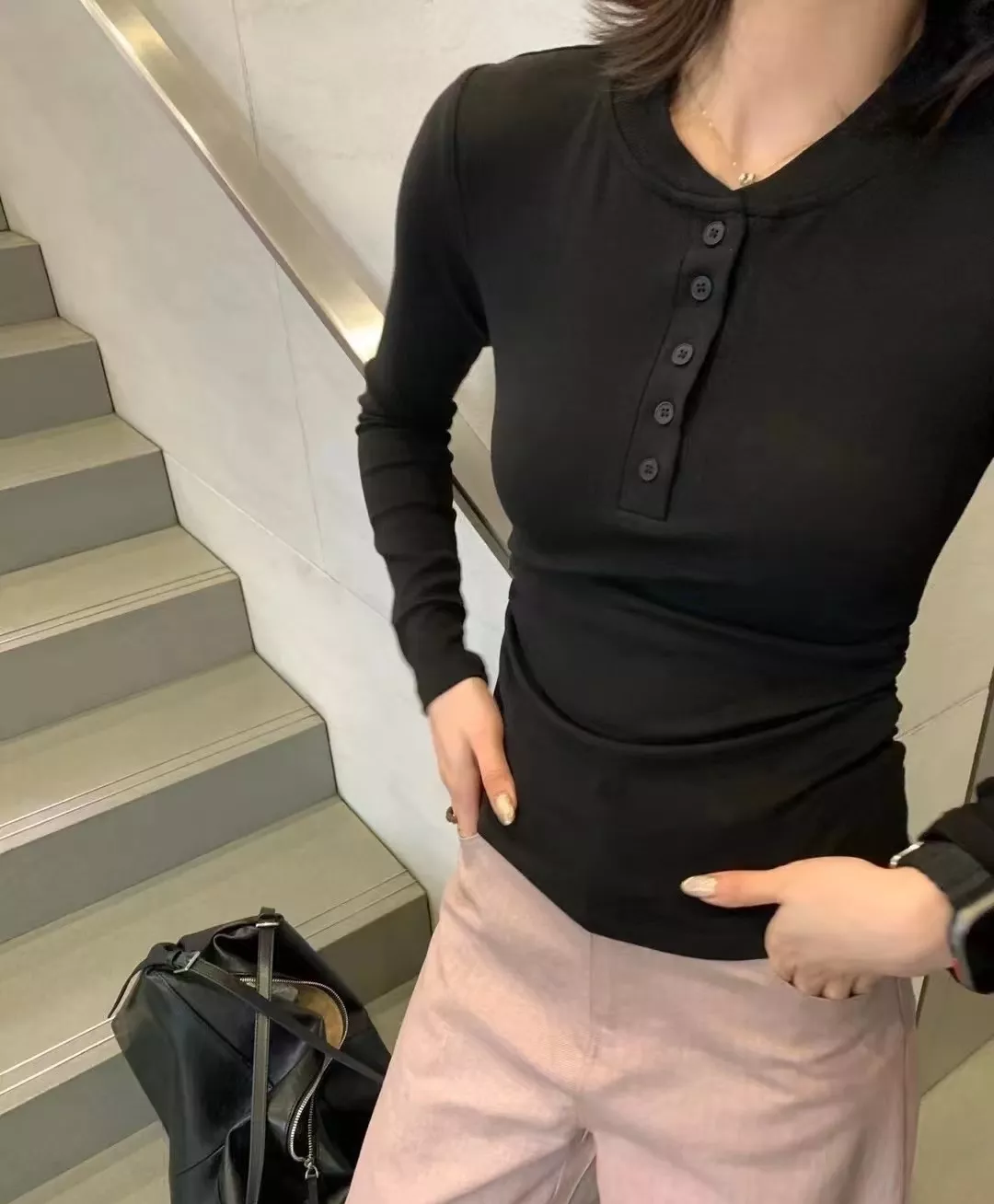 룰루레몬 헨리넥 리브드 슬림핏 티셔츠 상세 이미지 51