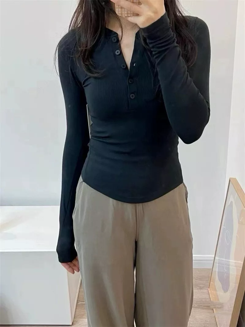 룰루레몬 헨리넥 리브드 슬림핏 티셔츠 상세 이미지 34
