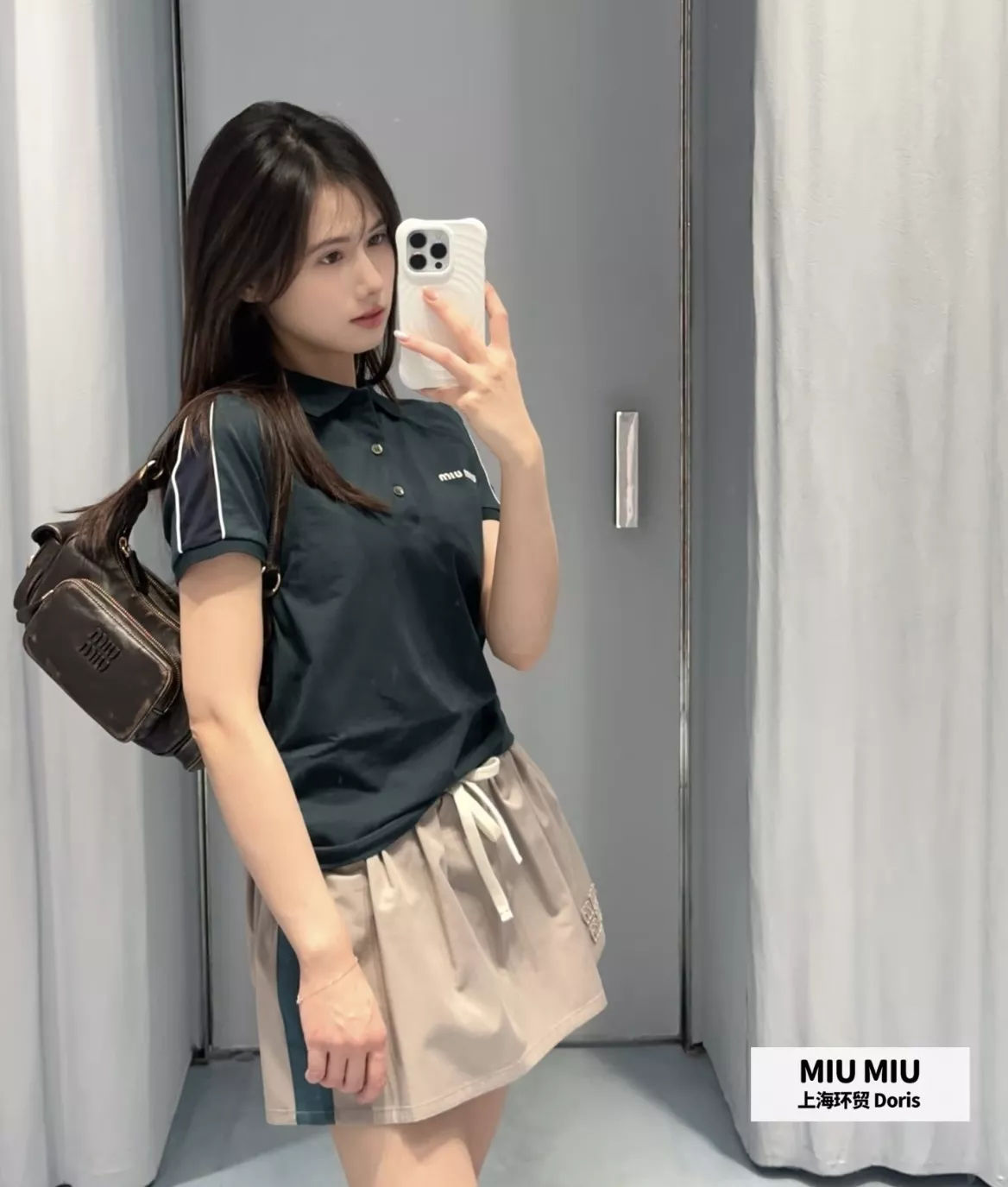 미우미우 워싱 트윌 미니 스커트 상세 이미지 22