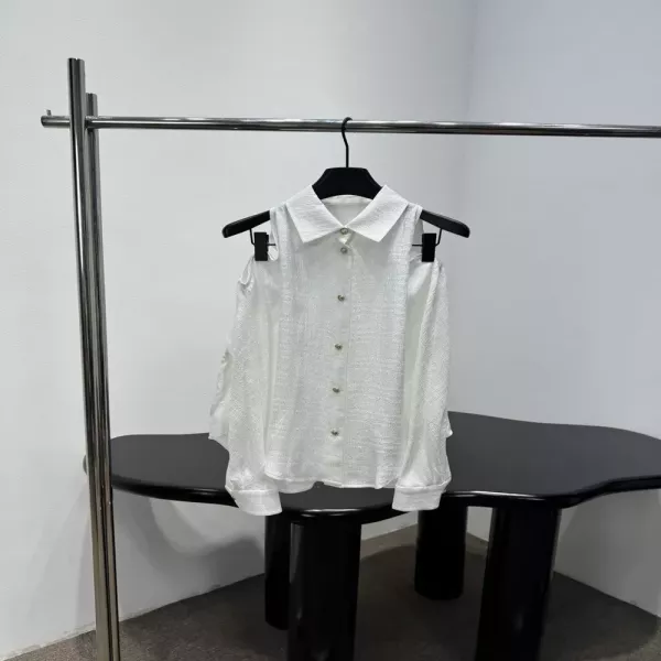 샤넬 실크 오프숄더 블라우스