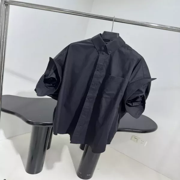 발렌시아가 오버핏 코튼 포플린 셔츠