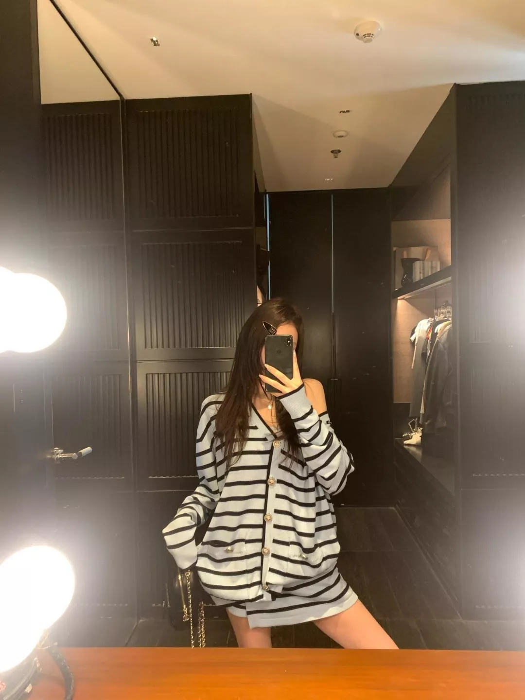 샤넬 브이넥 스트라이프 니트 가디건 상세 이미지 27