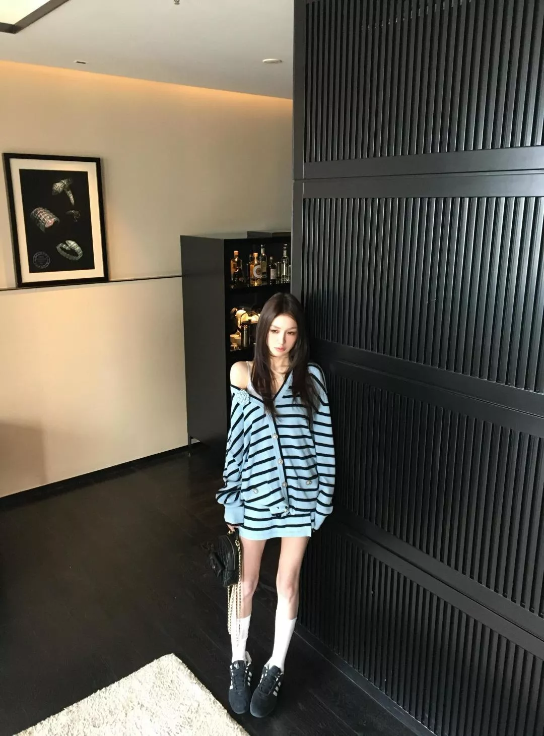 샤넬 브이넥 스트라이프 니트 가디건 상세 이미지 20