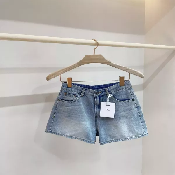 디올 로고 포켓 데님 쇼츠