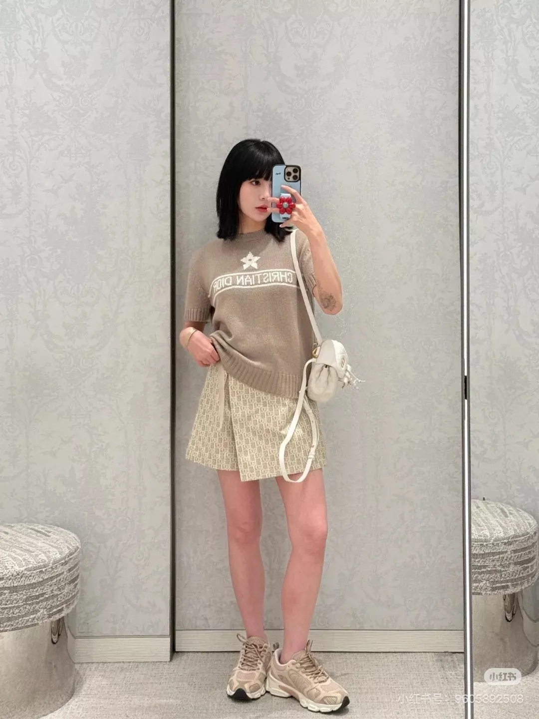 디올 오블리크 자카드 벨트 미니 스커트 상세 이미지 32