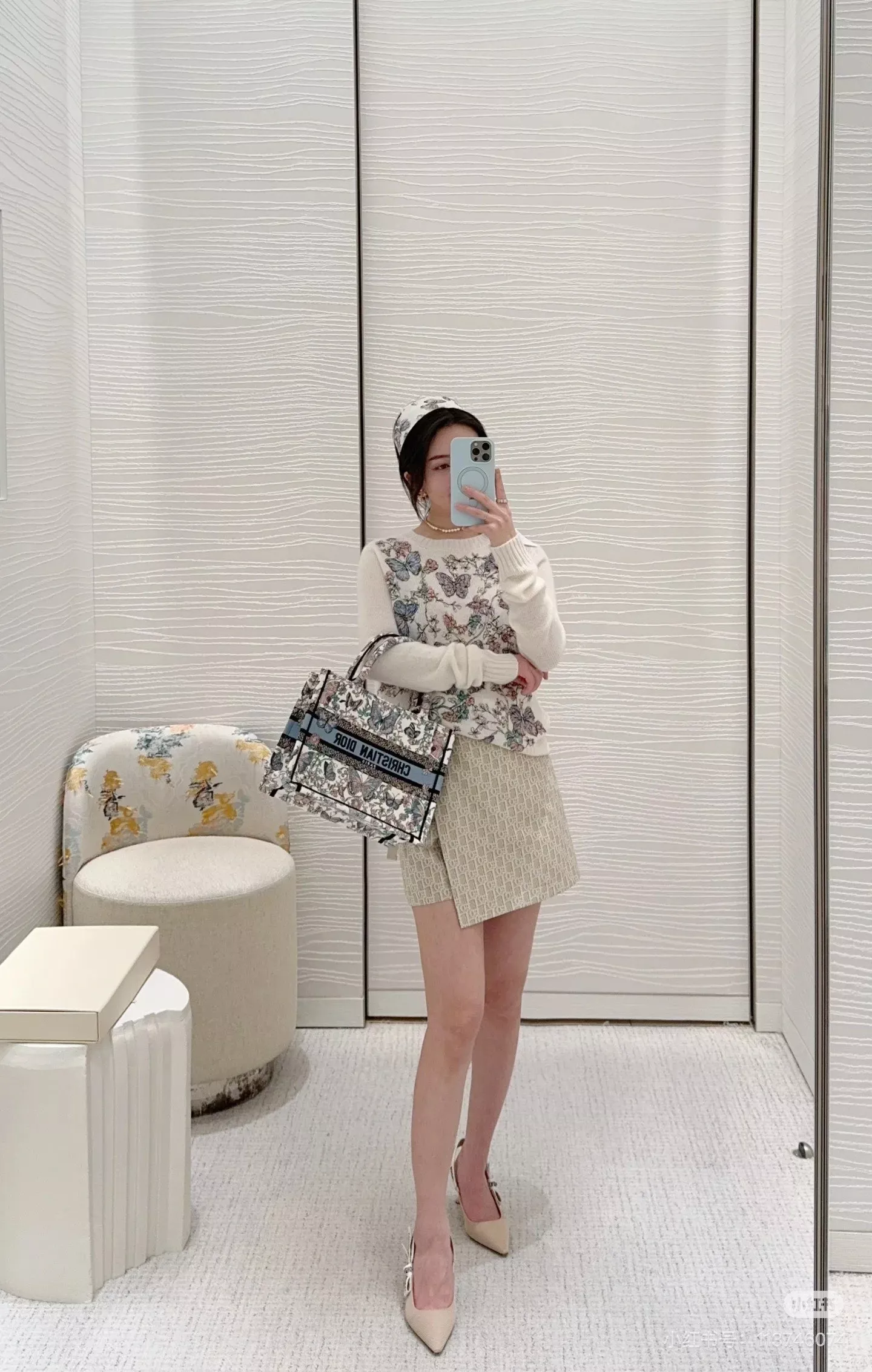 디올 오블리크 자카드 벨트 미니 스커트 상세 이미지 25