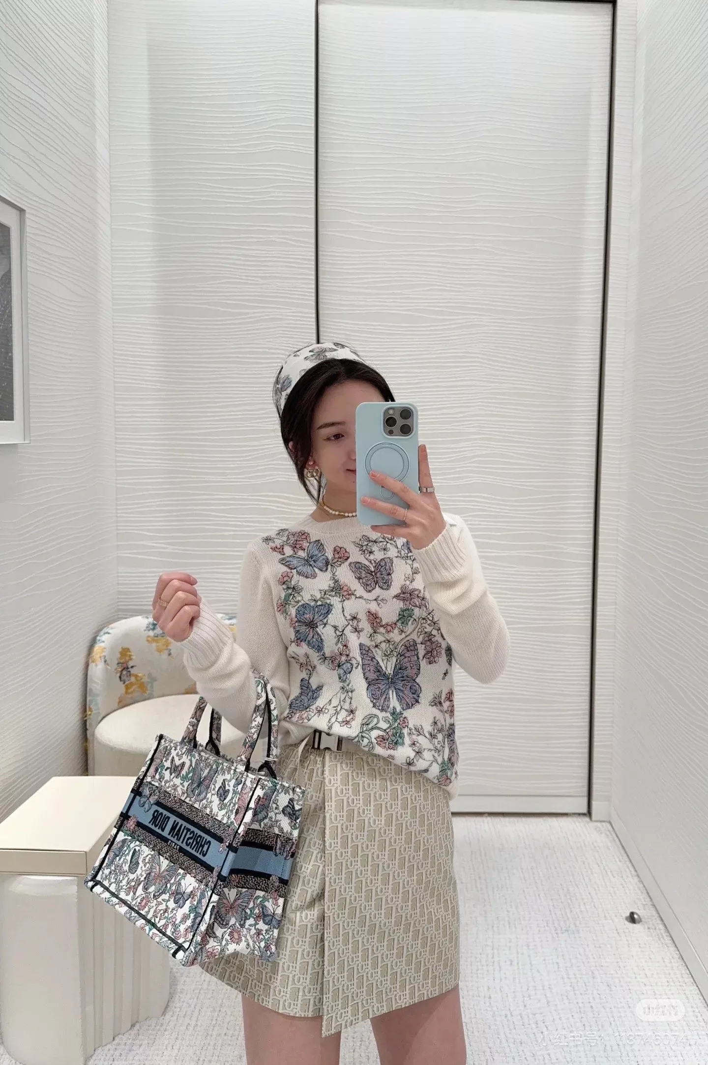 디올 오블리크 자카드 벨트 미니 스커트 상세 이미지 19