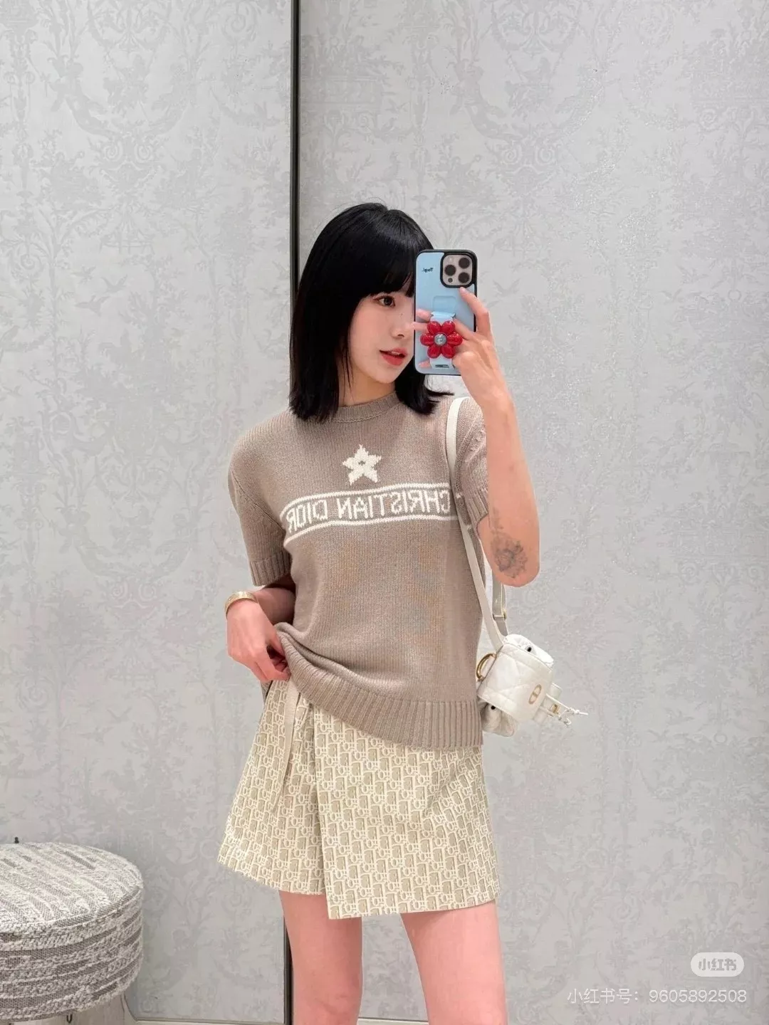 디올 오블리크 자카드 벨트 미니 스커트 상세 이미지 31