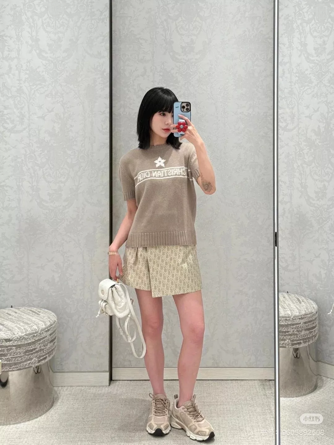 디올 오블리크 자카드 벨트 미니 스커트 상세 이미지 30