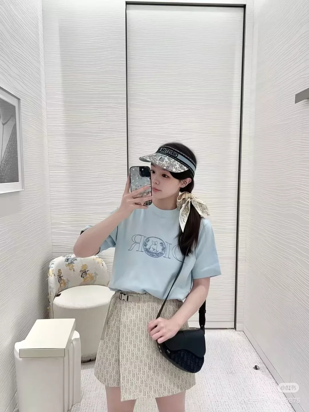 디올 오블리크 자카드 벨트 미니 스커트 상세 이미지 27