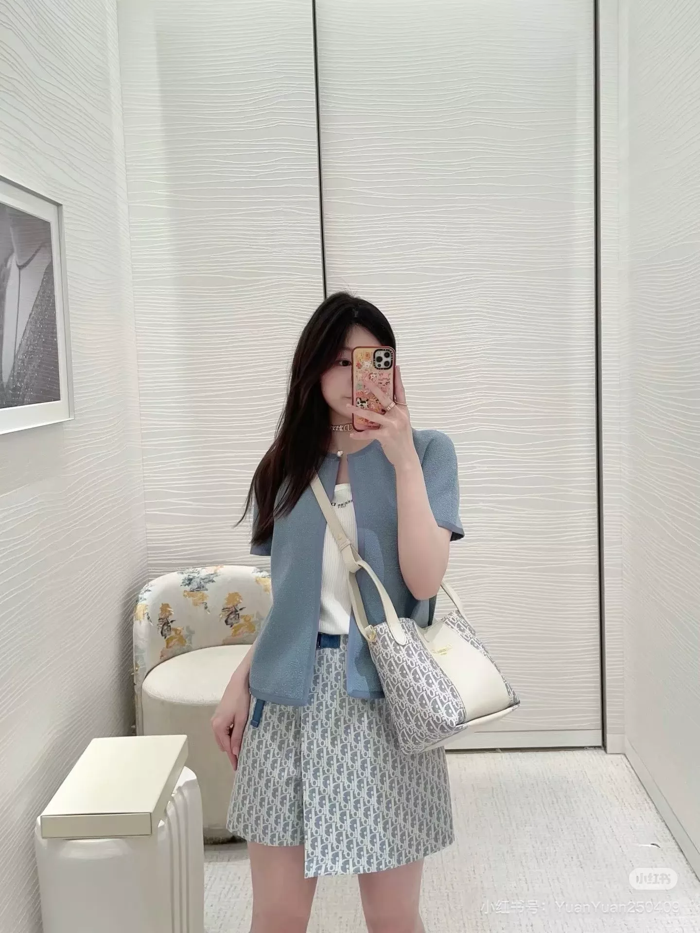 디올 오블리크 자카드 미니 스커트 상세 이미지 23