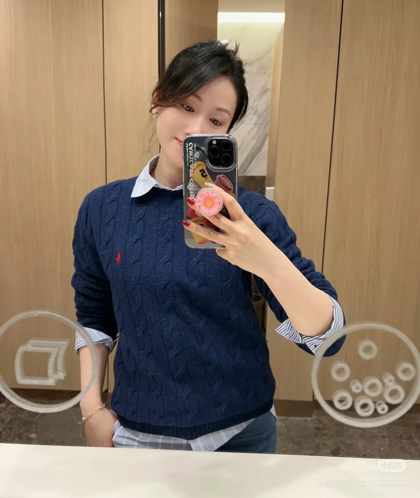 랄프로렌 케이블 꽈배기 자수 울 캐시미어 니트 상세 이미지 38