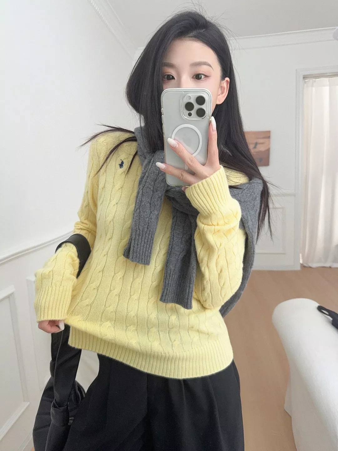 랄프로렌 케이블 꽈배기 자수 울 캐시미어 니트 상세 이미지 60