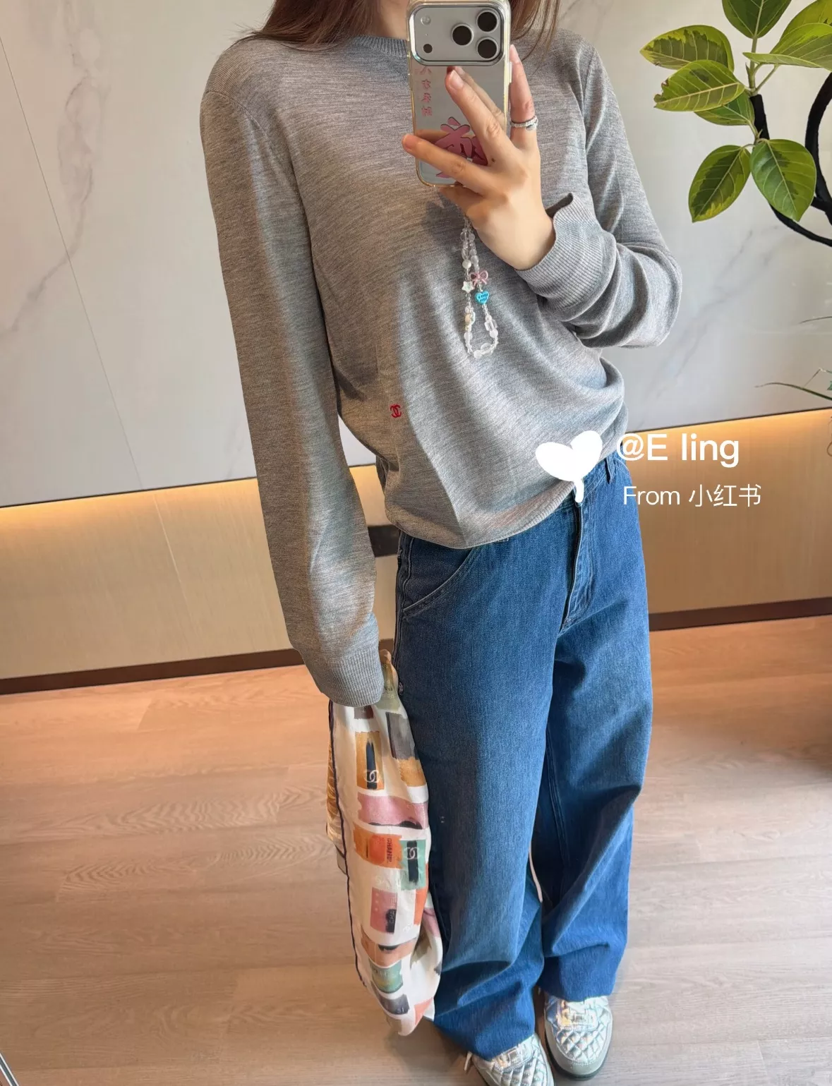 샤넬 레드 포인트 그레이 니트웨어 상세 이미지 49