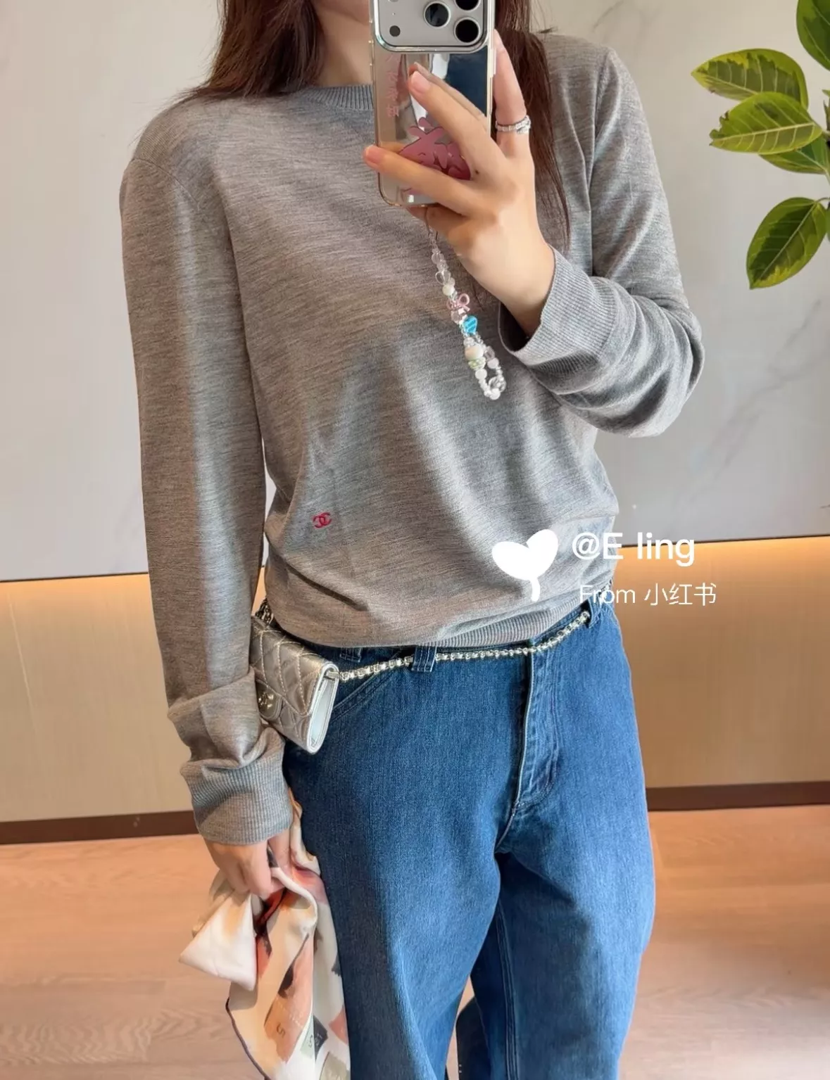 샤넬 레드 포인트 그레이 니트웨어 상세 이미지 48