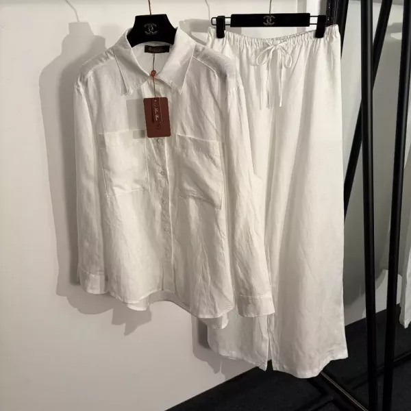로로피아나 린넨 셔츠 와이드 팬츠 세트