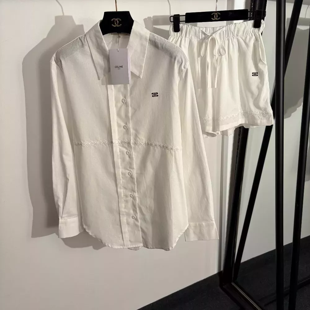 셀린느 리넨 셔츠 쇼츠 세트