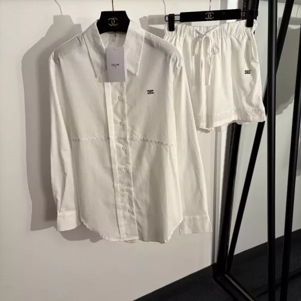 셀린느 리넨 셔츠 쇼츠 세트