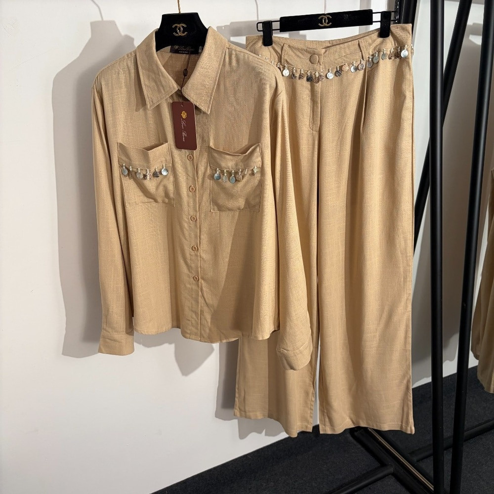 로로피아나 린넨 셔츠 팬츠 세트