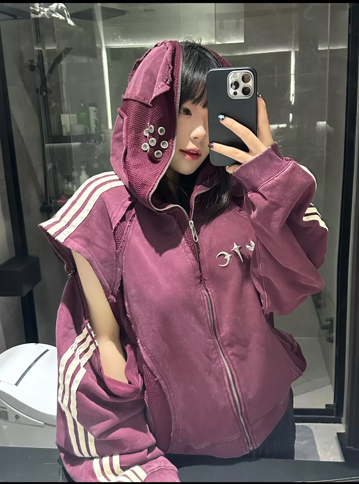 아디다스 워시드 콜라보 후드 집업 재킷 상세 이미지 14