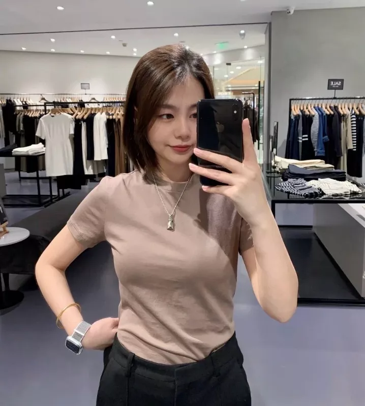 띠어리 오가닉 피마 코튼 베이직 티셔츠 상세 이미지 3