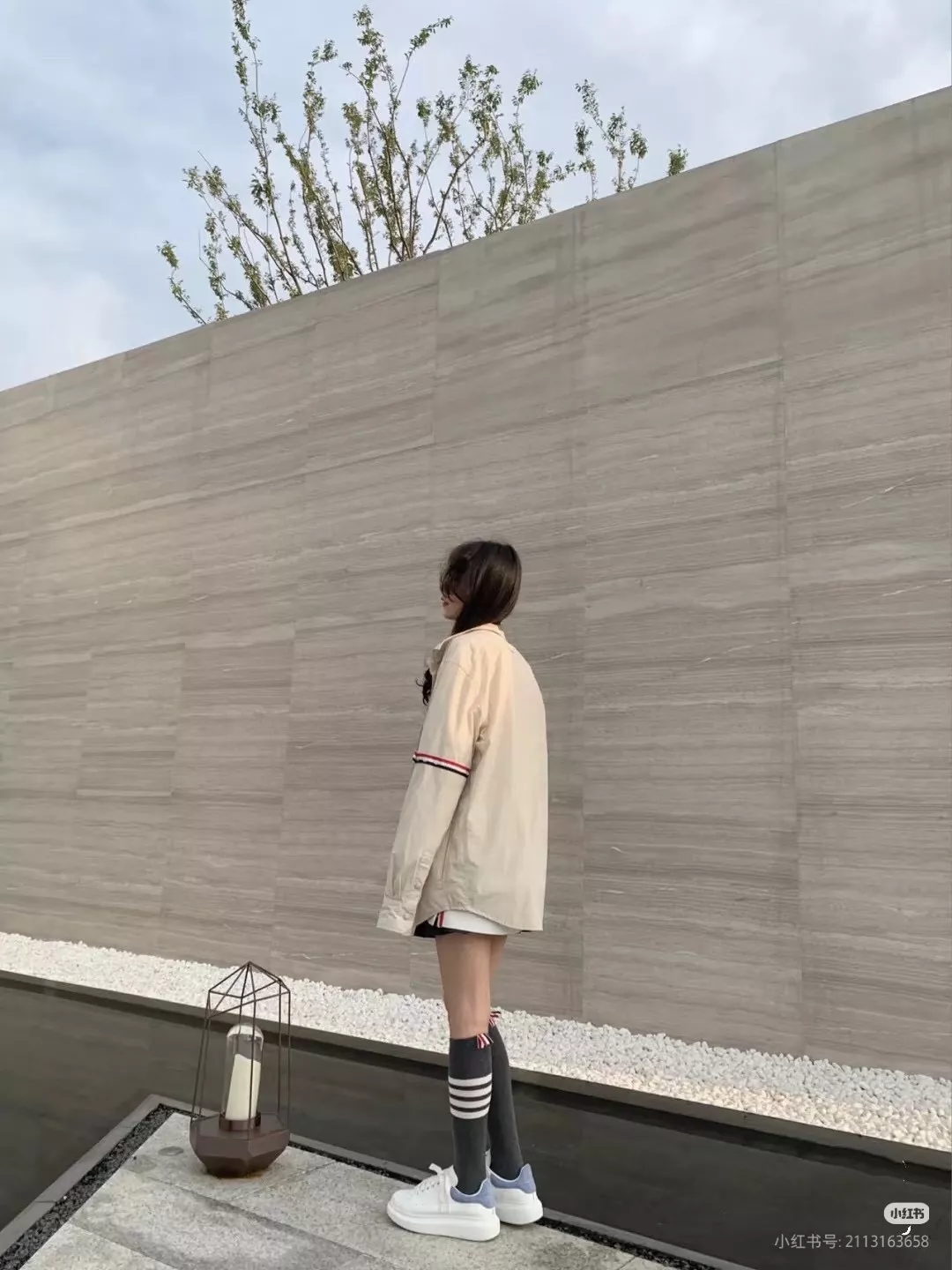 톰브라운 삼선 포인트 오버핏 롱 셔츠 상세 이미지 42