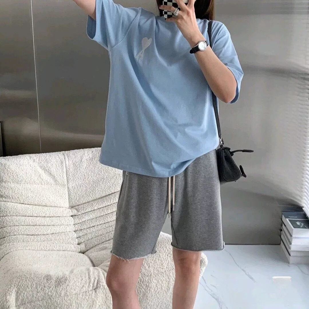 아미 마카롱 컬러 하트 로고 자수 티셔츠 상세 이미지 11