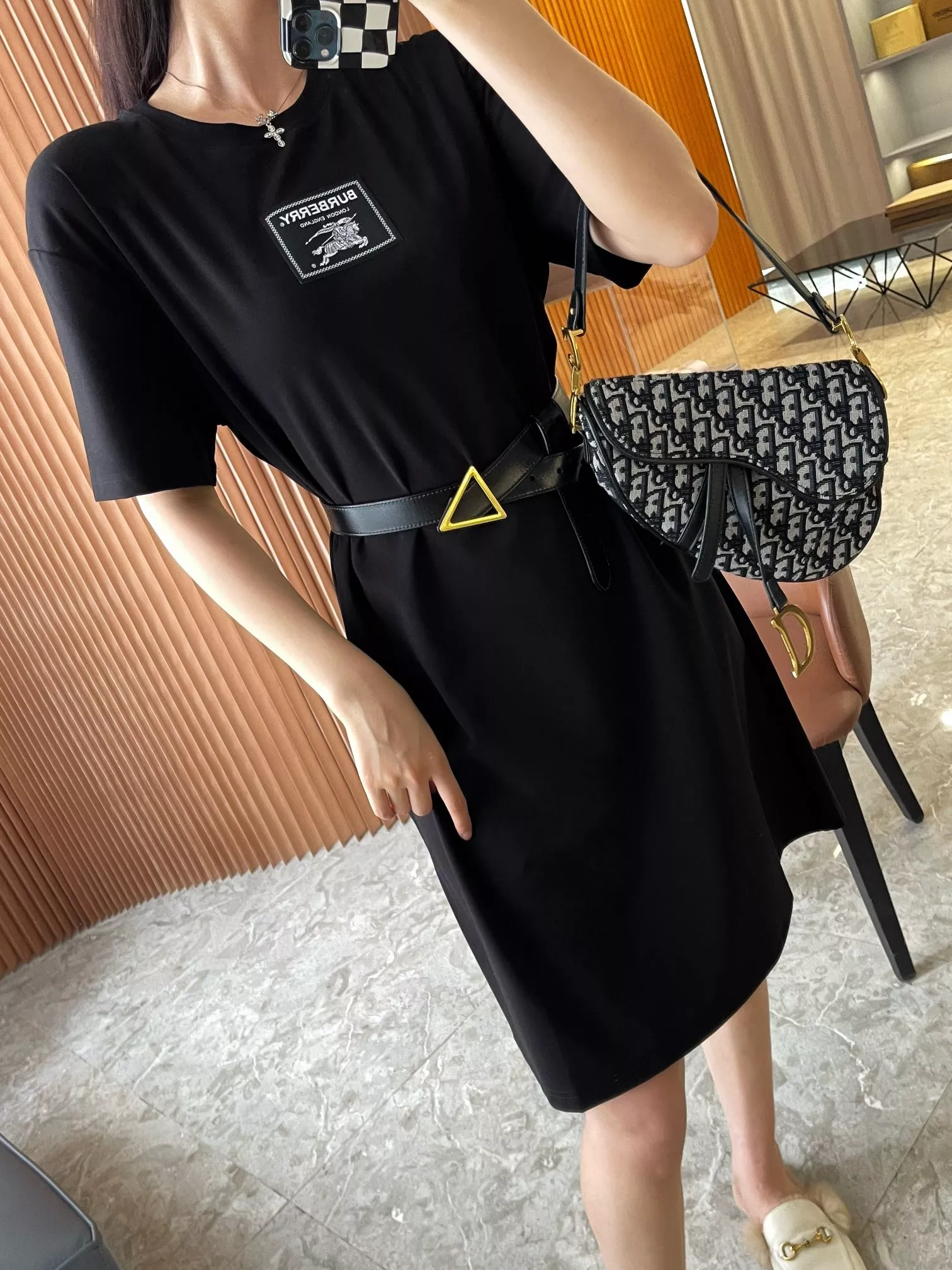 버버리 프로섬 라벨 코튼 티셔츠 원피스 상세 이미지 48