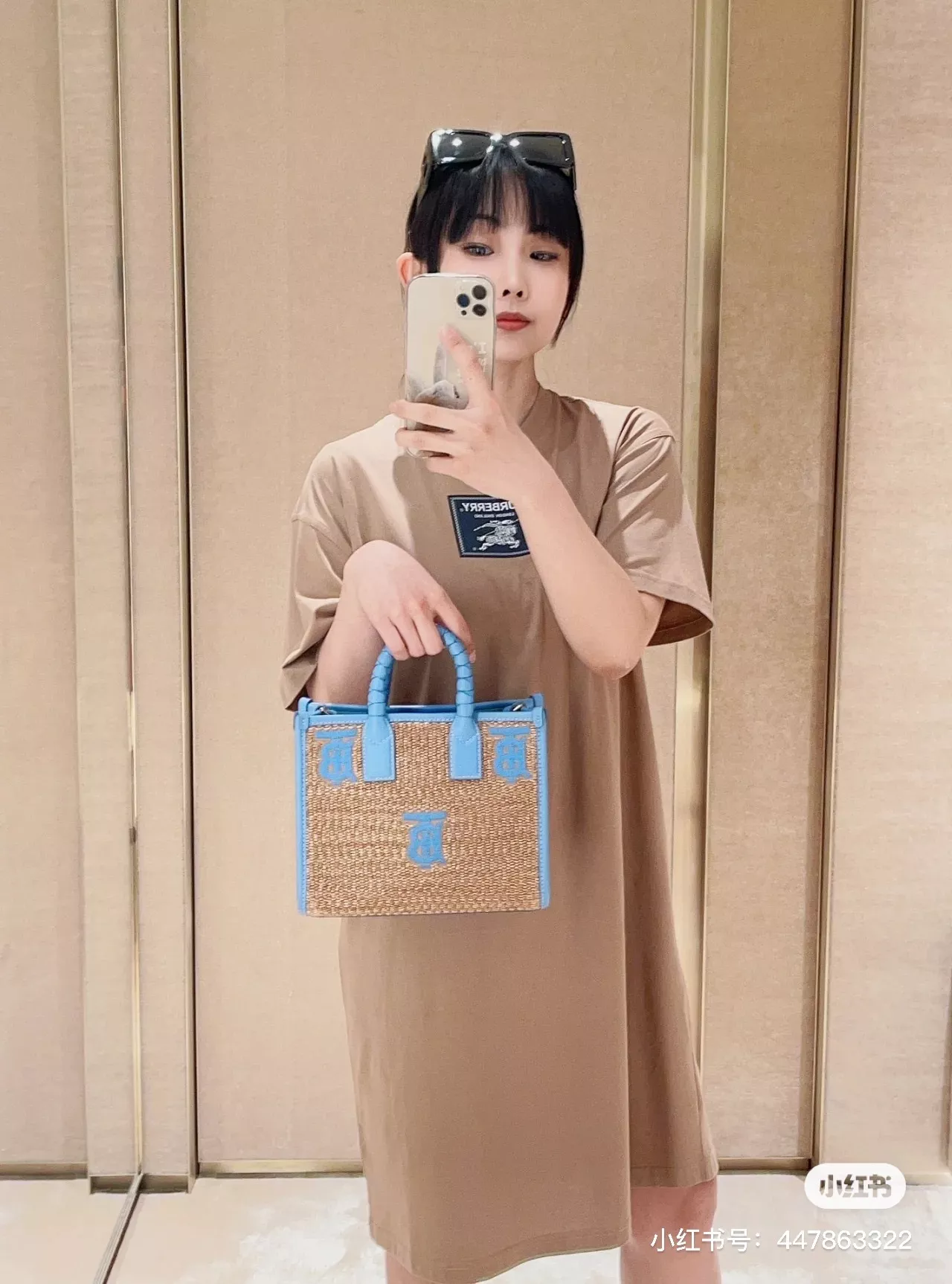 버버리 프로섬 라벨 코튼 티셔츠 원피스 상세 이미지 61
