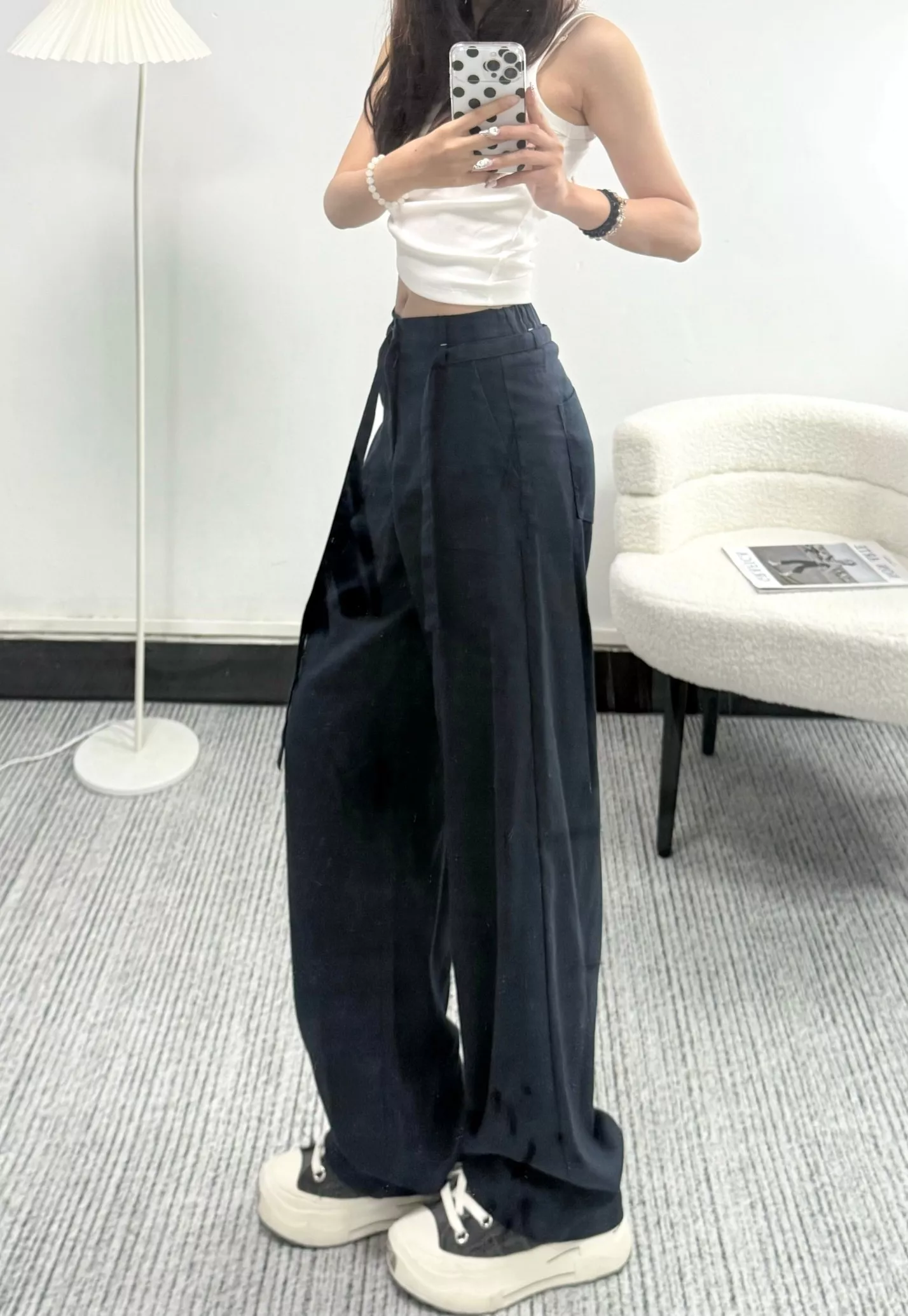 샤넬 하이웨이스트 와이드 팬츠 상세 이미지 21